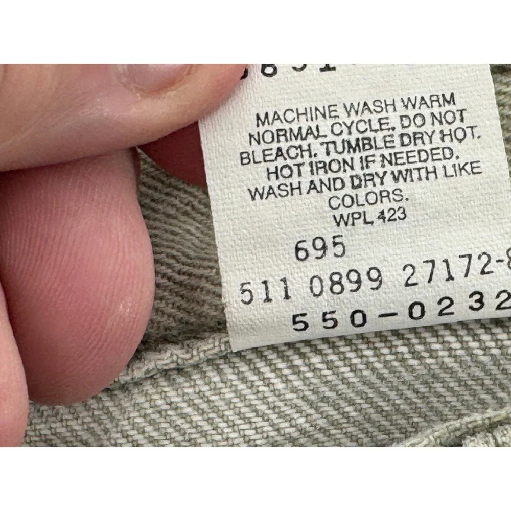 Vintage Levis 550‎ Jeans 34x34 Relaxed Fit Y2K 90s Mens Light Green actual 32x33